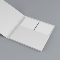 Fototapeta premium blank square format folder with flyers