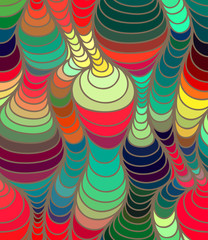 Vector wave background of doodle hand drawn lines