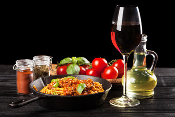 Traditional spaghetti bolognese