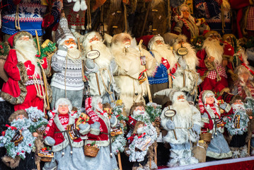 Christmas Market near Town Hall on Albert Square in Manchester