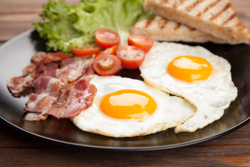 Traditional breakfast on a plate