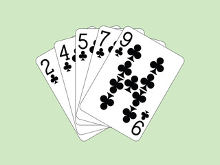 Playing Cards - Flush of Clubs