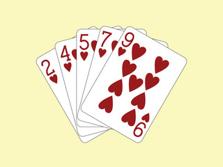 Playing Cards - Flush of Hearts