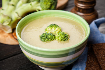 Bowl of broccoli soup