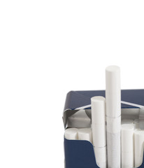 Box of cigarettes, isolated on a white