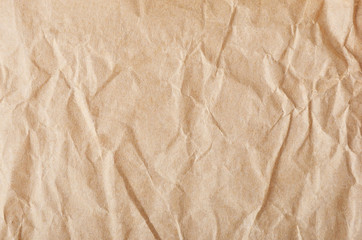 Wrinkled packaging paper background