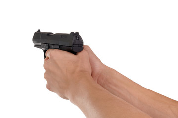 Pistole in der Hand