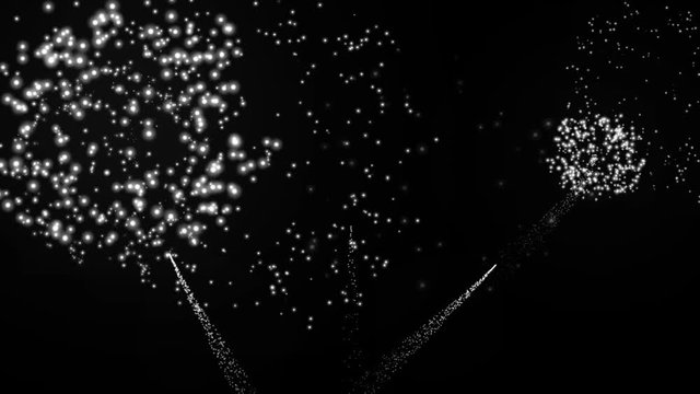 high-definition abstract fireworks festival in alpha, best use in keying and masking
