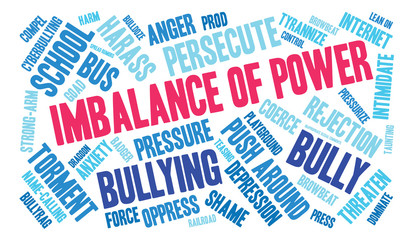 Imbalance Of Power word cloud on a white background. 