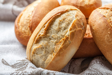 Freshly baked crusty rolls
