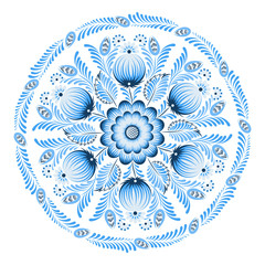 Ornament in the folk style of blue