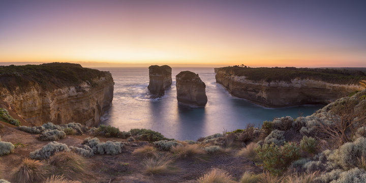Loch Ard Gorge at sunset, Port Campbell National Park, Australia