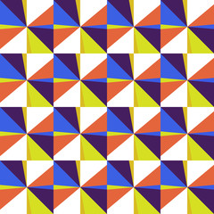 Seamless image of multi-colored triangles.