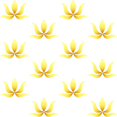 Seamless background of yellow exotic flowers.