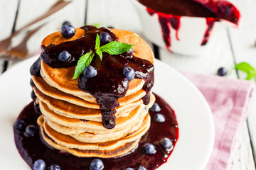 Pancake with blueberries