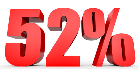 Discount 52 percent off. 3D illustration.