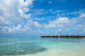Fototapeta na wymiar Perfect tropical island paradise beach Maldives
