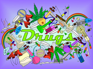 Drugs vector illustration