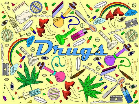 Drugs vector illustration