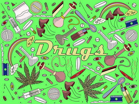 Drugs vector illustration