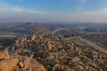 Morning view from the top of Hampi