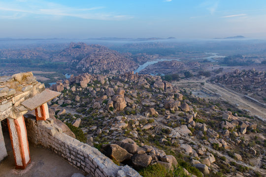 Morning view from the top of Hampi