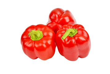 Red pepper on white