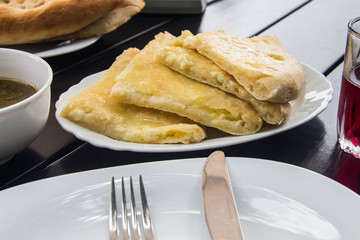 georgian pie with cheese, khachapuri