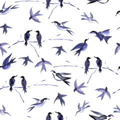 Fototapeta premium bird seamless pattern