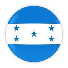 Honduran Flag Button - Flag of Honduras Badge 3D Illustration