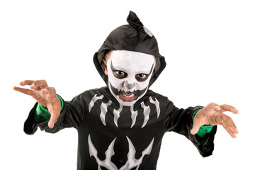 Kid in Halloween costume