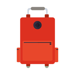 flat design suitcase with wheels icon vector illustration
