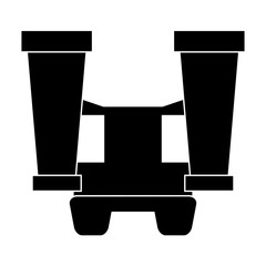 flat design big binoculars icon vector illustration