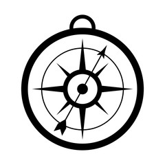 flat desing simple compass icon vector illustration