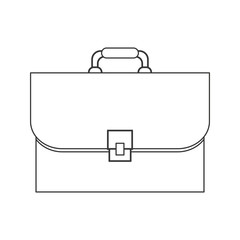 flat design business briefcase icon vector illustration