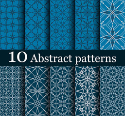 set of 10 seamless abstract patterns