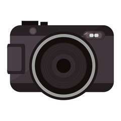 flat design photographic camera icon vector illustration