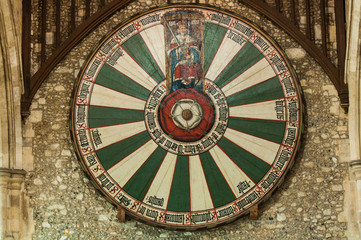 Fototapeta na wymiar King Arthur's round table in Winchester, UK