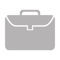 flat design business briefcase icon vector illustration