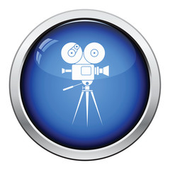 Retro cinema camera icon