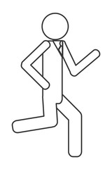 flat design businessman pictogram icon vector illustration