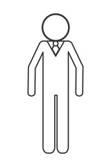 flat design businessman pictogram icon vector illustration