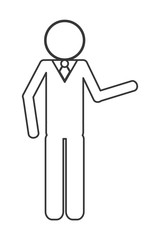 flat design businessman pictogram icon vector illustration