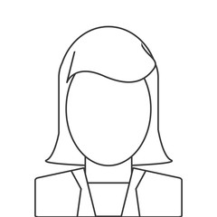 simple flat design faceless business woman portrait icon vector illustration