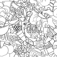 Fototapeta premium food seamless pattern