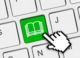 Computer keyboard with Book key