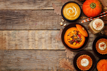 List of pumpkin dishes. Pumpkin Latte; Pumpkin stuffed with meat