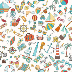 Summer seamless pattern