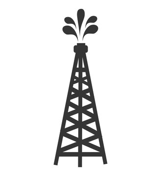 Energy and pollution icon in black and white , vector illustration graphic design.