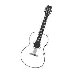 Music instrument in black and white , vector illustration graphic.